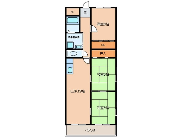 アヴァンセ高槻の物件間取画像